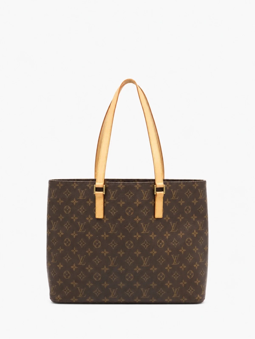 Louis Vuitton Monogram Canvas Tote in Dark Brown with Vachetta Handles